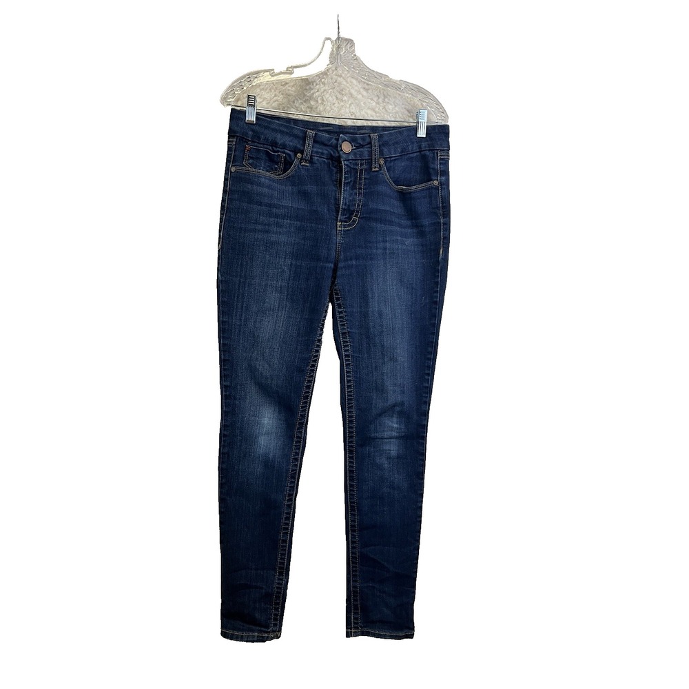 SEVEN 7 Womens Tummyless Skinny Jeans Size 8 Dark Wash High Rise 5 Pkets 29